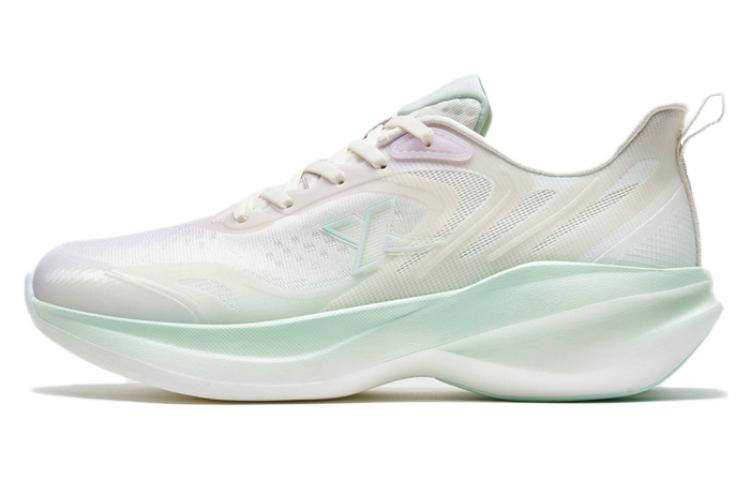 XTEP Lingbi Slip Resistant, Abrasion Resistant, Breathable Low top Running Shoes Women's White Cyan Purple
