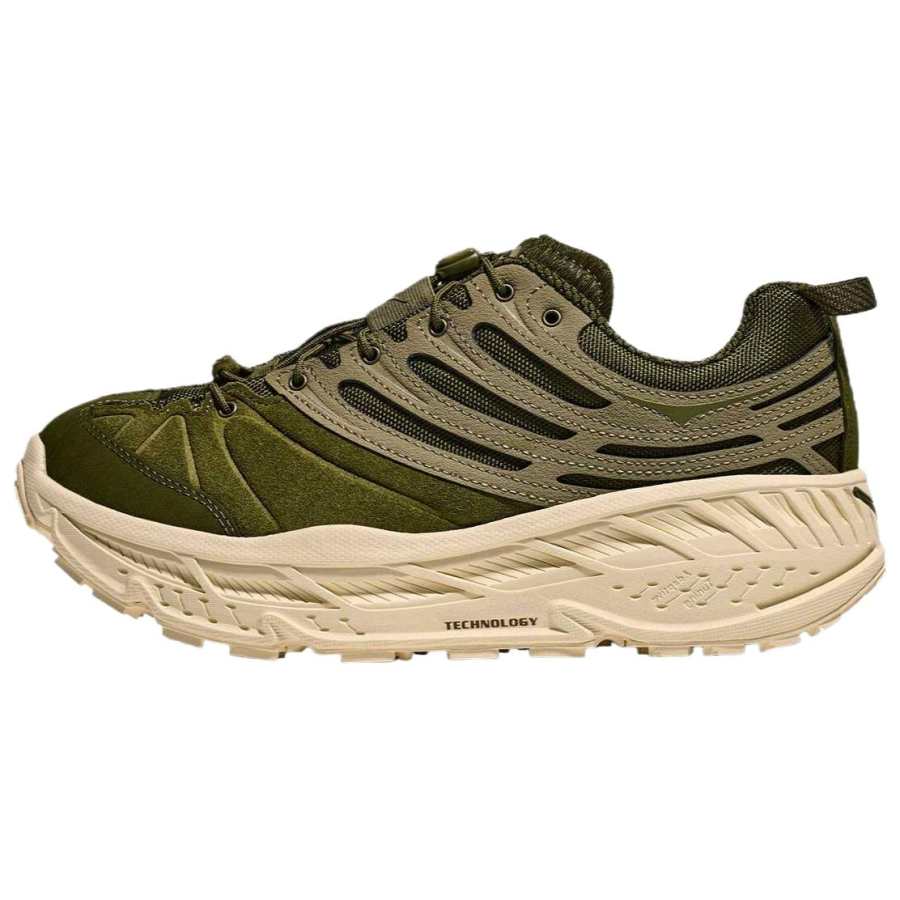 HOKA ONE ONE Stinson Evo OG Slip Resistant Abrasion Resistant Low top Casual Trail Running Shoes Unisex Green