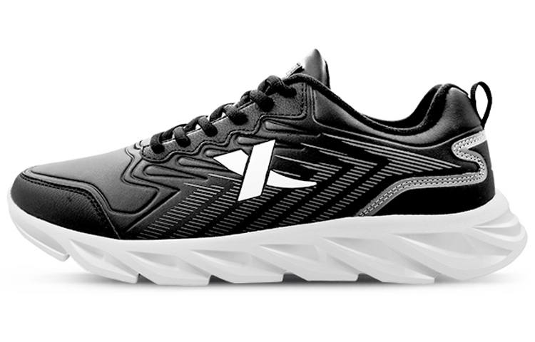 XTEP Abrasion Resistant Slip Resistant Low top Running Shoes Men's Black White