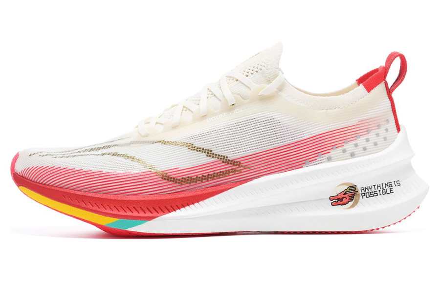 Li-Ning Li Ning Feidian 3 Elite Low top Casual Running Shoes Unisex White Red Year Of The Dragon Limited Edition