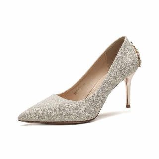 UMEK Slim Heel High Heels Women's Champagne