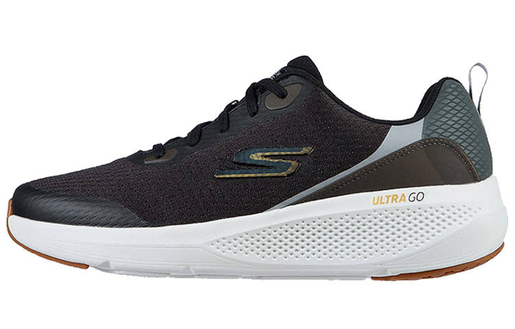 Skechers GO RUN Elevate Fabric Cushioning, Wear Resistant Low top Running Shoes Men's Black Gray