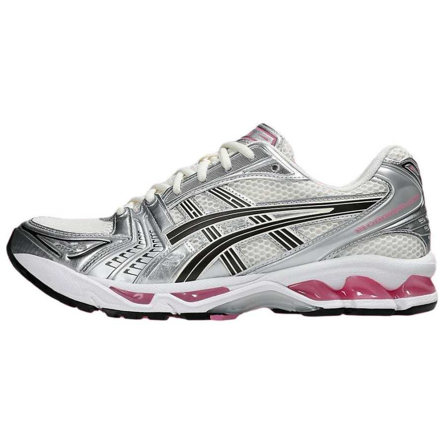 ASICS Gel Kayano 14 Casual Running Shoes Unisex Silver White Pink