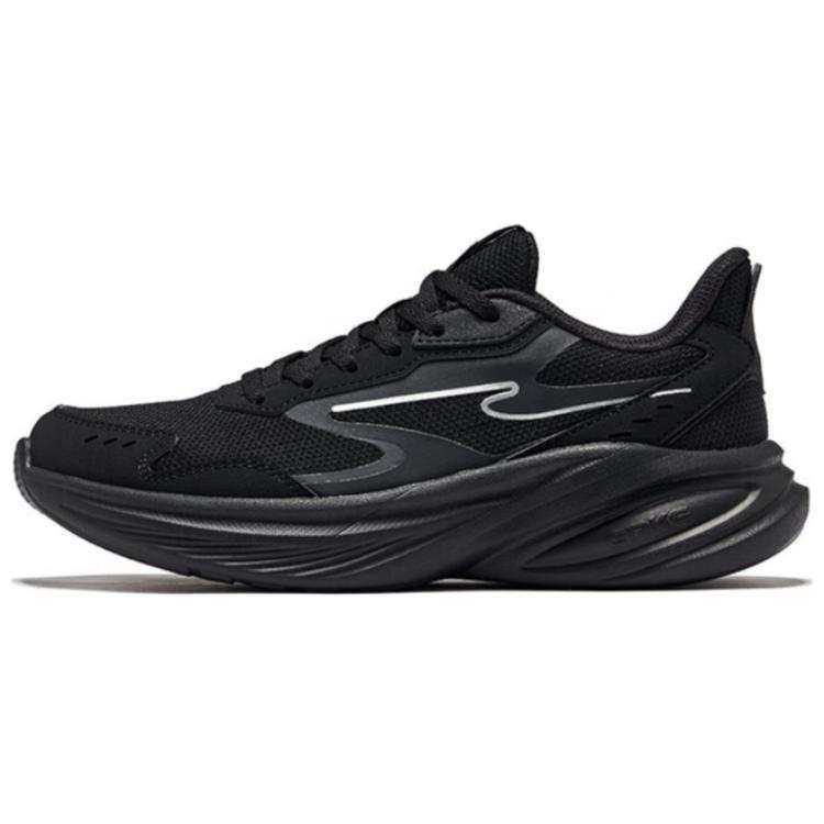 Erke Hunt Slip Resistant Lightweight Rebound Low top Running Shoes Women's Jet Black