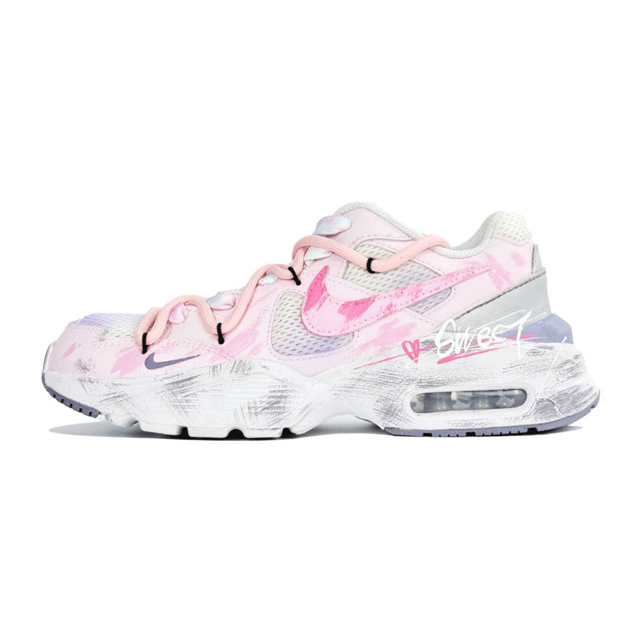 Nike Nike Air Max Fusion Cushioning Abrasion Resistant Breathable Low top Running Shoes Women's Pink Purple