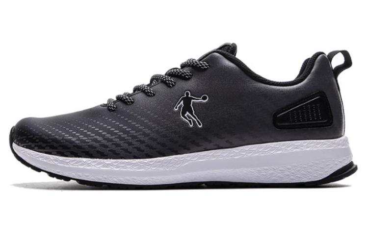 QIAODAN Abrasion Resistant Low top Running Shoes Men's Black White