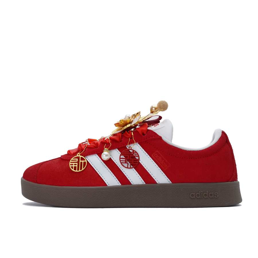 Adidas Adidas VL COURT 2.0 Abrasion Resistant Low top German Army Trainers Unisex White Red