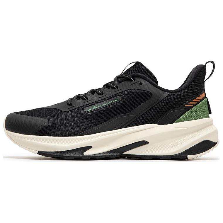 361° Yushan Breathable And Slip Resistant Low top Casual Running Shoes Men's Black Beige