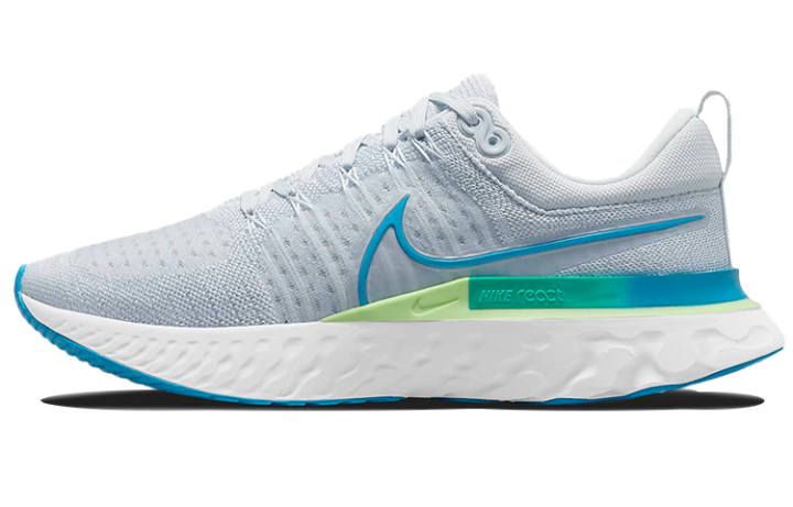 Nike Nike React Infinity Run Flyknit 2 Pure Platinum Emerald Laser Blue