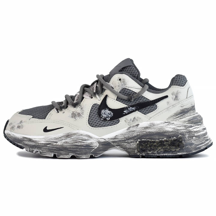 Nike Nike Air Max Fusion Abrasion Resistant Low top Running Shoes Men's White Gray