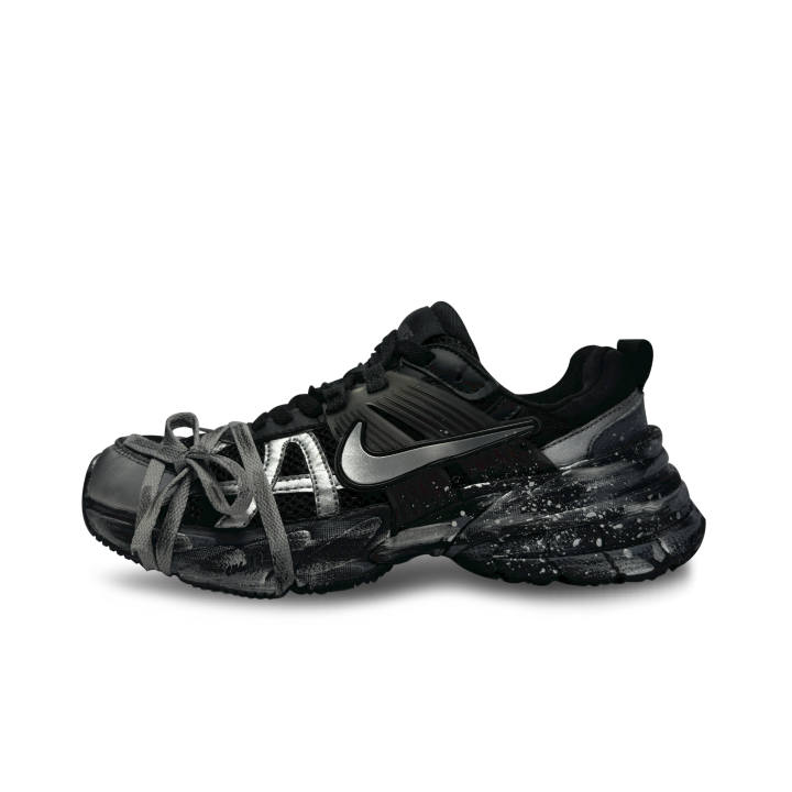 Nike Nike V2K Run Low top Running Shoes Men's Black Silver