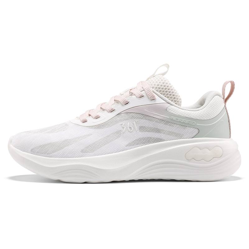 361° Feather PU, Mesh Slip Resistant And Breathable Low top Casual Running Shoes Women's White Pink