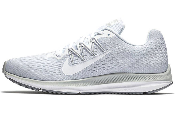 Nike Nike Fabric Cushioning Slip Resistant Cushioning Slip Resistant Low top Running Shoes Women's Gray White