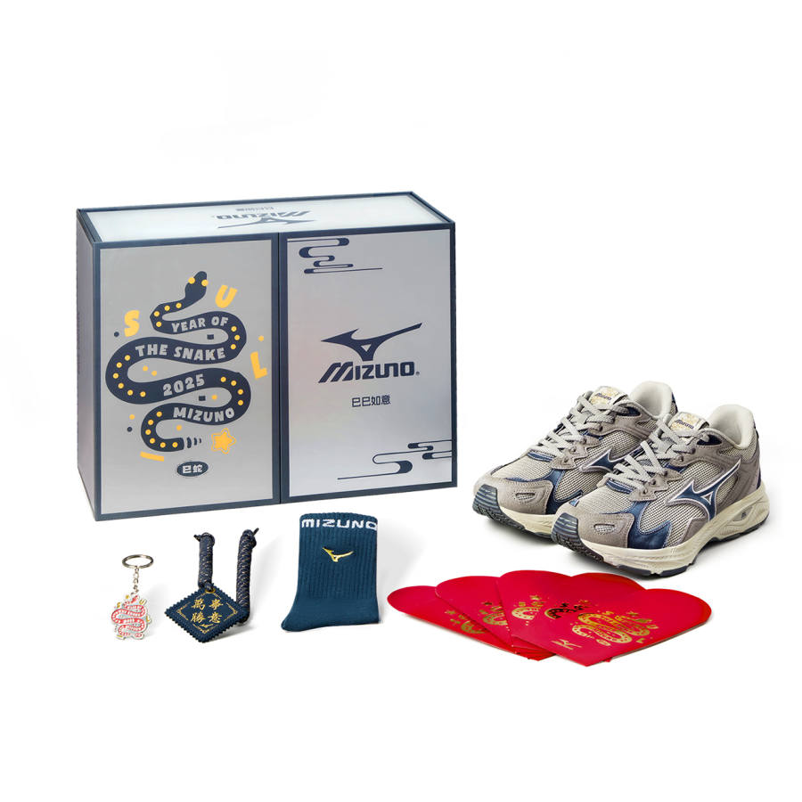 Mizuno Racer S Abrasion Resistant Low top Running Shoes Unisex Gray Blue CNY Box, Distressed
