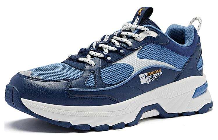 QIAODAN Ice Scar Cushioning Slip Resistant Low top Running Shoes Men's Shadow Blue