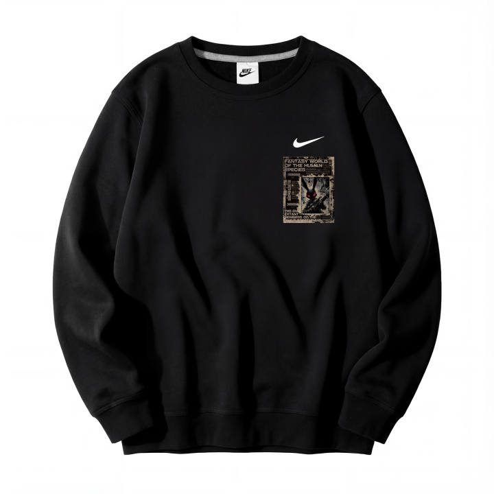 Nike Nike Sweatshirts Unisex Black Crew Neck Moderate Regular