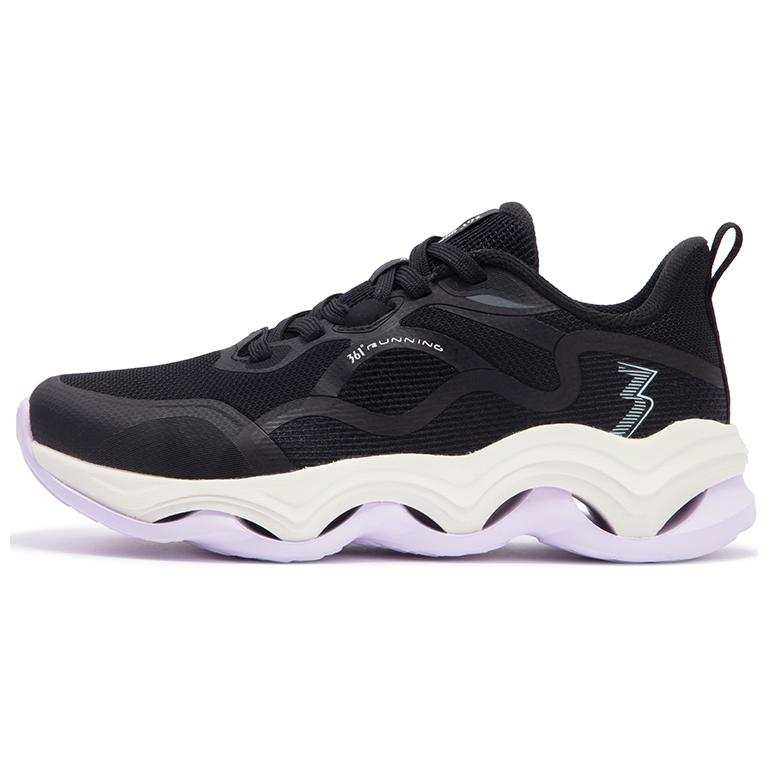 361° Cushioning Slip Resistant Low top Running Shoes Women's Black Purple