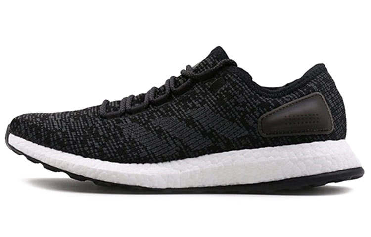 Adidas Adidas Pure Boost 2017 Slip Resistant Lightweight Non slip Lightweight Low top Casual Running Shoes Unisex Black White