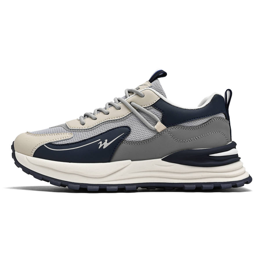 Binary Binary Cushioning Slip Resistant Lightweight Height Increasing Low top Running Shoes Men's Gray Blue