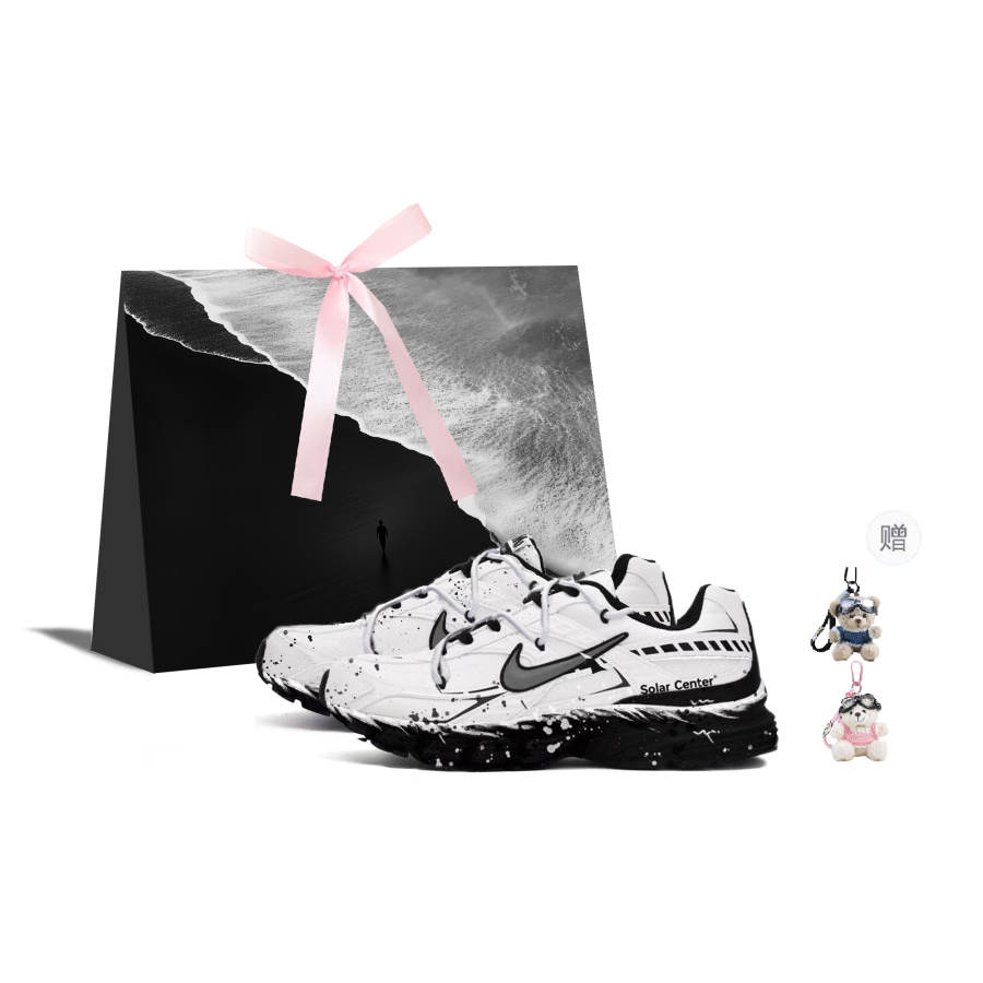 Nike Nike Initiator Cushioning Abrasion Resistant Cushioning, Wear Resistant Low top Running Shoes Unisex Black White