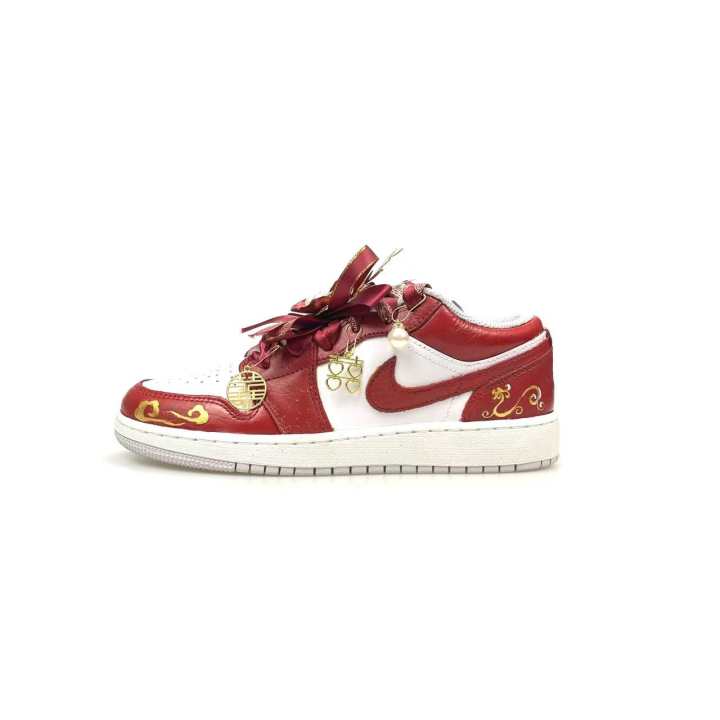 Jordan Jordan Air Jordan 1 Auspicious Dragon Auspicious Top Grain Cow Leather Cushioning Low top