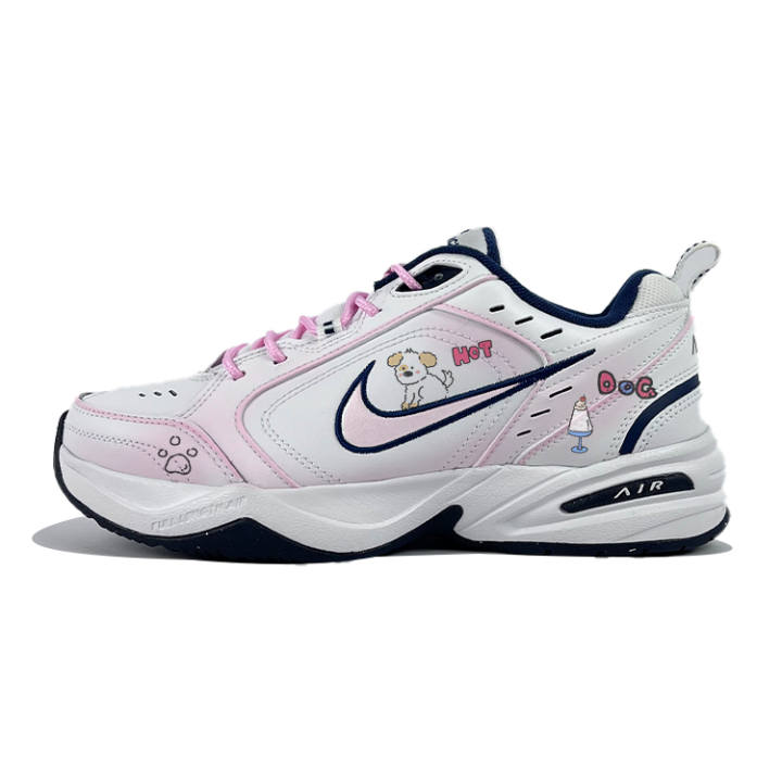 Nike Nike Air Monarch 4 Slip Resistant, Abrasion Resistant, Height Increasing Low top Chunky Sneakers Unisex White
