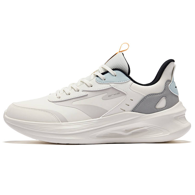 Erke Leap 2.0 Cushioning Rebound Waterproof Running Shoes Men's Microcrystal White Wild Gray