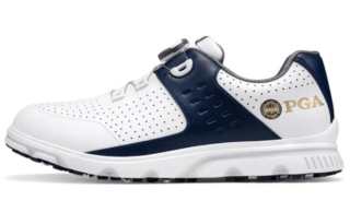 PGA Cushioning, Wear Resistant Low top Golf Shoes Men's White Blue