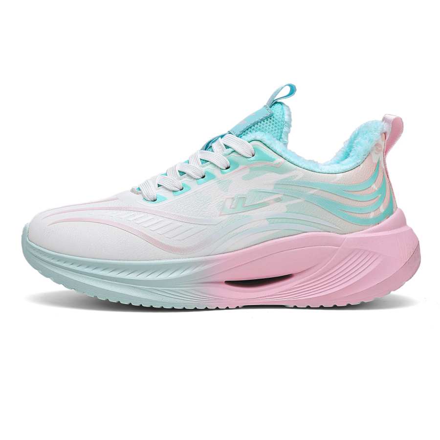 WARRIOR Fleece Lined, Versatile Athletic Shoes, Dopamine Dressing Fashion Trendy Sneakers Cushioning Thermal Rebound