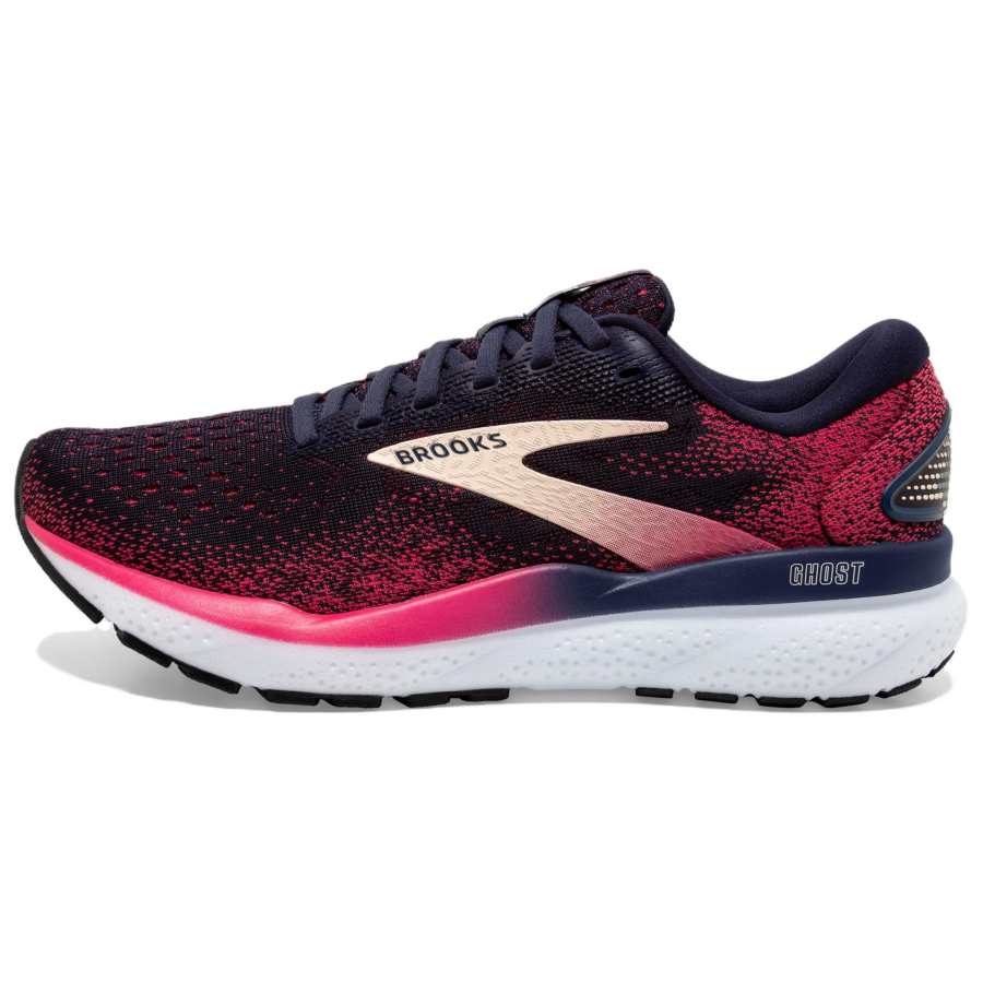 Brooks Ghost 16 Cushioning Slip Resistant Cushioning Slip Resistant Low top Running Shoes Women's Black Red