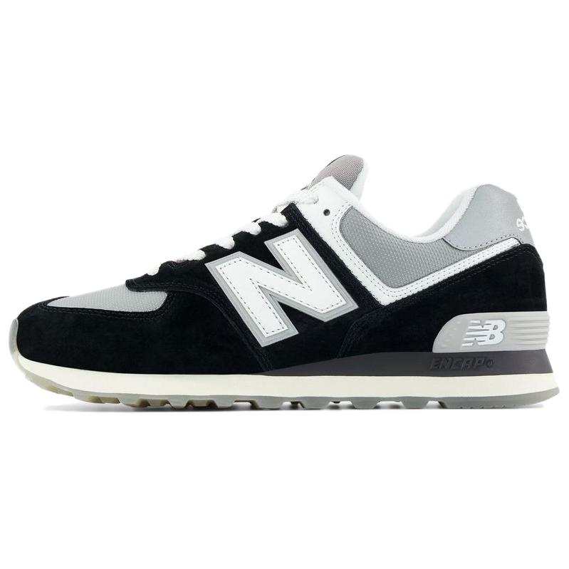 New Balance New Balance NB 574 Abrasion Resistant Low top Synthetic Sole, Rubber Running Shoes Men's Black