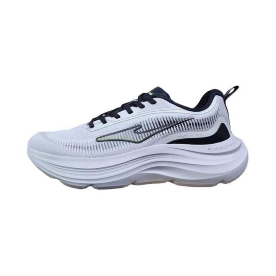Erke Cushioning Breathable Low top EVA Sprint Running Shoes Men's Mist Gray Jet Black