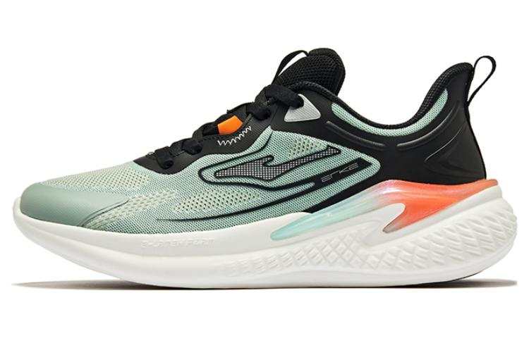 Erke Cushioning Slip Resistant Low top Running Shoes Men's Green Black