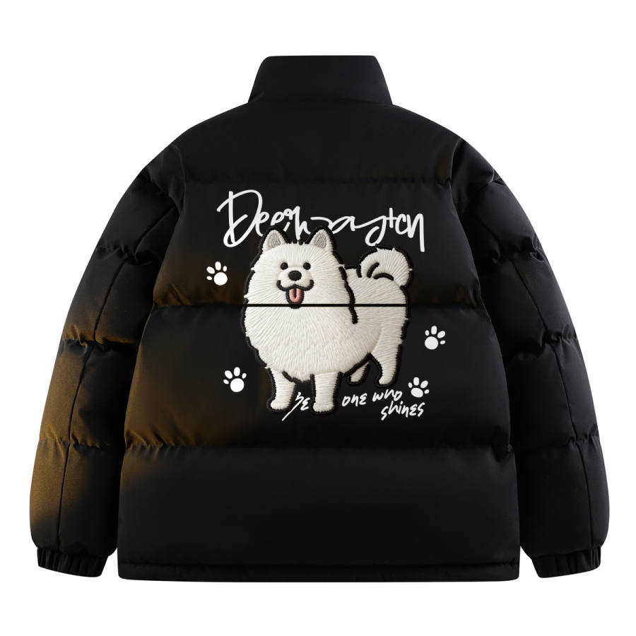 DEERWAY Puffer Jackets Unisex Stand Collar Thickened Padded Puffer Jacket