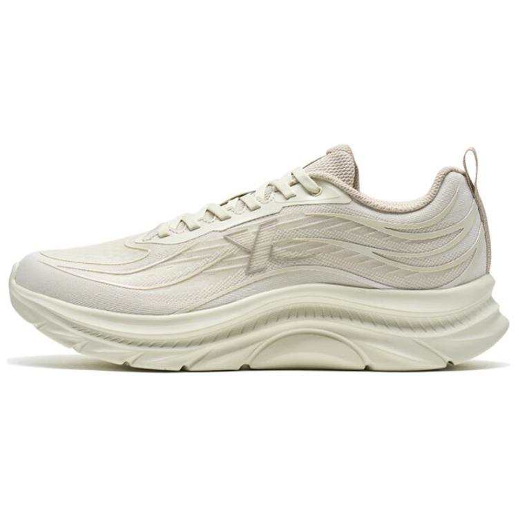 XTEP XTEP Breathable Mesh Slip Resistant Low top Running Shoes Men's Beige