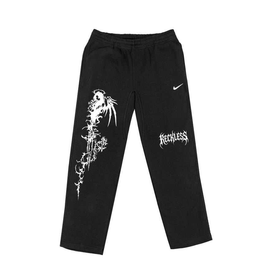 Nike Nike Casual Pants Unisex Black Thickened And Fleece Lined Straight Fit Pants