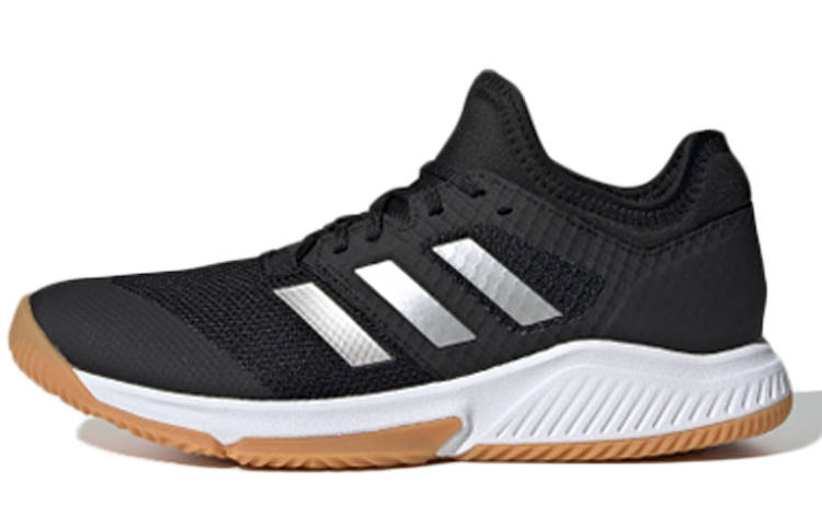 Adidas Adidas Court Team Bounce Fabric Non slip Lightweight Low top Training Running Shoes Women's Black White Silver