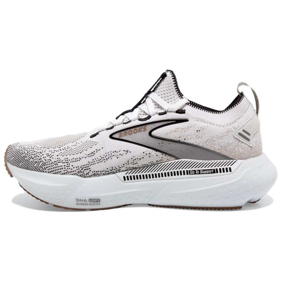 Brooks Glycerin GTS Cushioning Breathable Cushioning Breathable Low top Running Shoes Women's White Gray