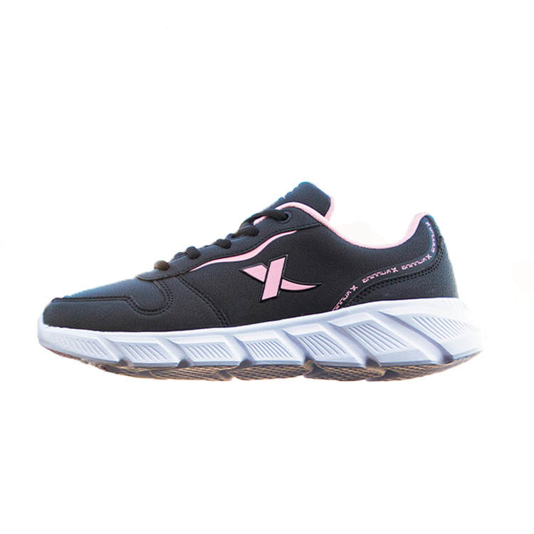 XTEP Fashion Trend Waterproof And Wear resistant Low top Casual Running Shoes Women's Black Pink
