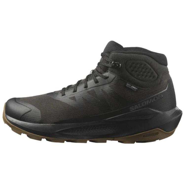 SALOMON Elixir Slip Resistant Abrasion Resistant Mid top Outdoor Shoes Women's Black