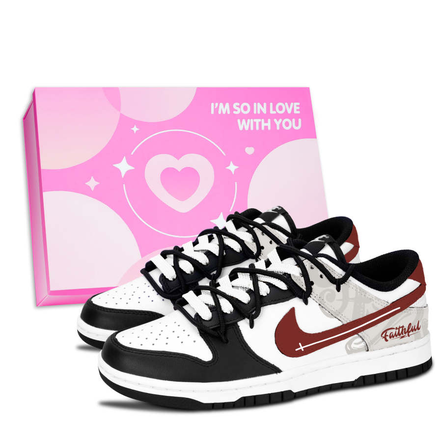 Nike Nike Dunk Black White, Chi Yin Yace Abrasion Resistant Abrasion Resistant Low top Skateboard Shoes Unisex Red