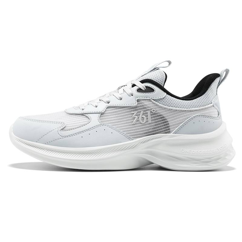 361° Slip Resistant Abrasion Resistant Low top Sprint Running Shoes Men's Gray