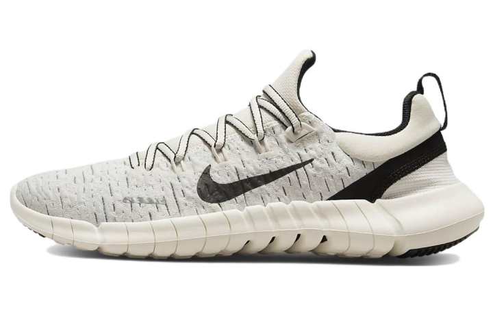 Nike Nike Free RN 5.0 Recyclable Material Fabric Low top Casual Long Distance Running Shoes Men's Sail White