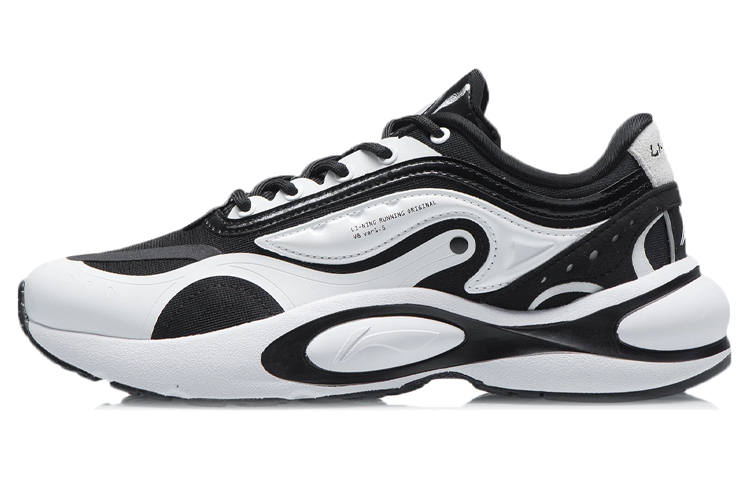 Li-Ning Li Ning V8 Cushioning Support Cushioning Support Low top Running Shoes Women's Black White