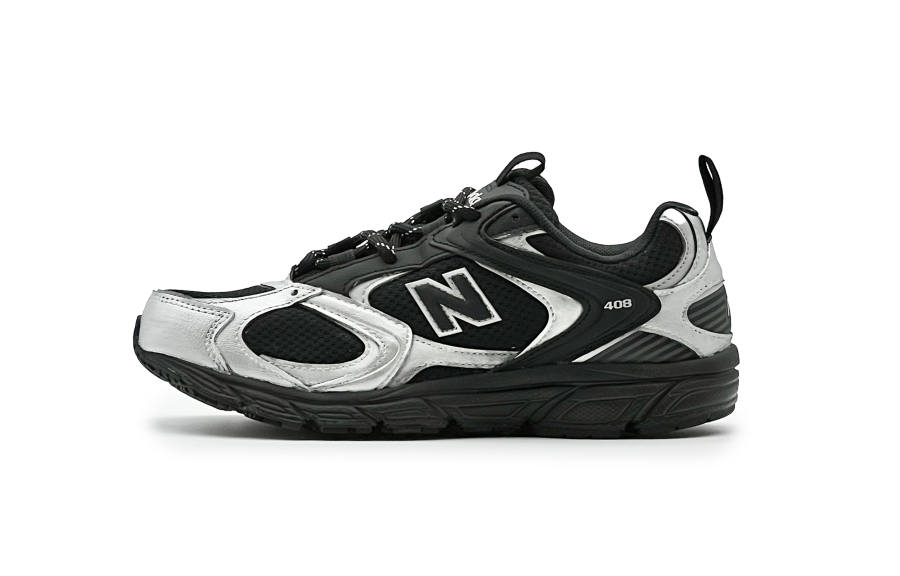 New Balance New Balance 408 Mesh Low top Running Shoes Unisex Black Silver D Width