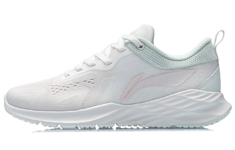 Li-Ning Li Ning Slip Resistant Cushioning Abrasion Resistant Low top Running Shoes Women's White Green