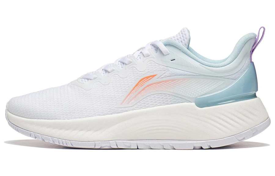 Li-Ning Li Ning YueYing Element Slip Resistant, Abrasion Resistant, Breathable Low top Running Shoes Women's White Blue