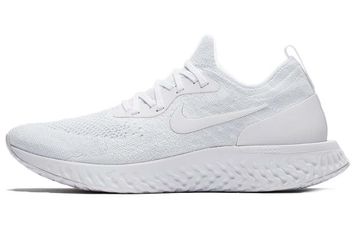 Nike Nike Epic React Flyknit 1 True White Cushioning Slip Resistant Cushioning Slip Resistant Low top Running Shoes Men's