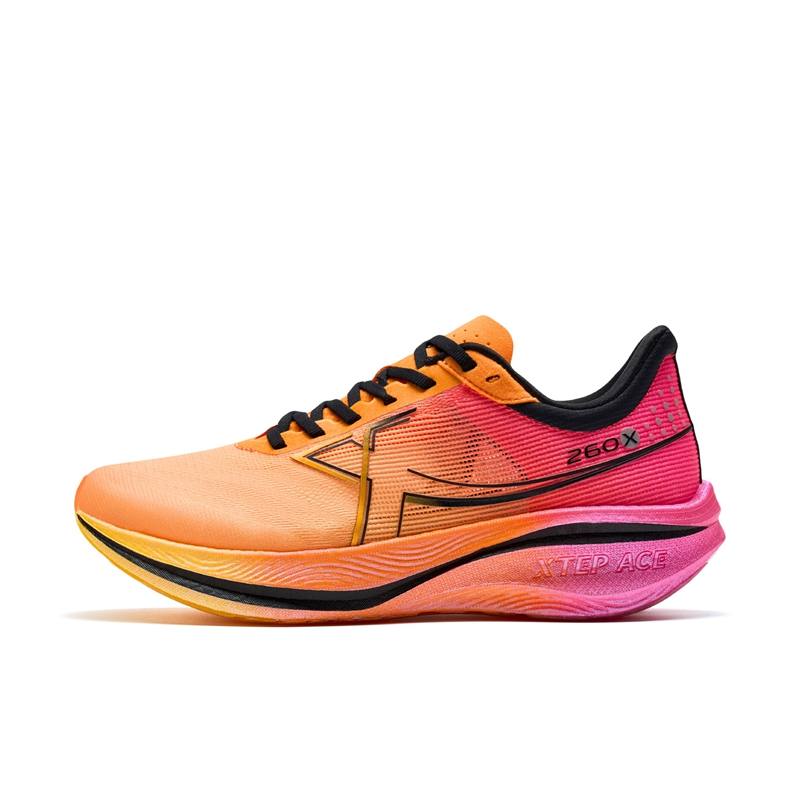 XTEP 260X 1.0 Running Shoes Women's Low Top Mikan Orange/Orange Yellow/Fluorescent Charm Red