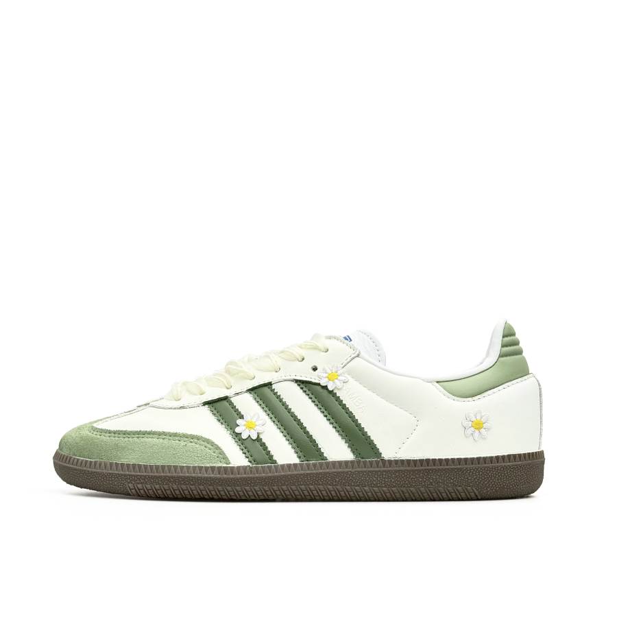 Adidas Originals SAMBA OG Abrasion Resistant Lightweight Breathable Low top Skateboard Shoes Unisex White Green